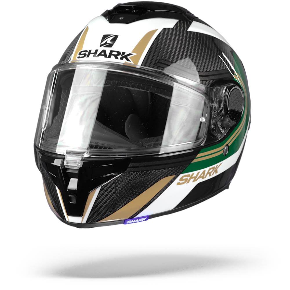 Carbon Green Gold Motorcycle Helmet P63917