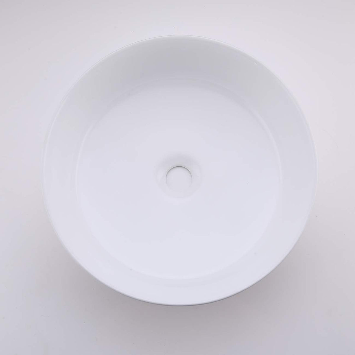 16 Inch Round White Ceramic Vessel Sink C722