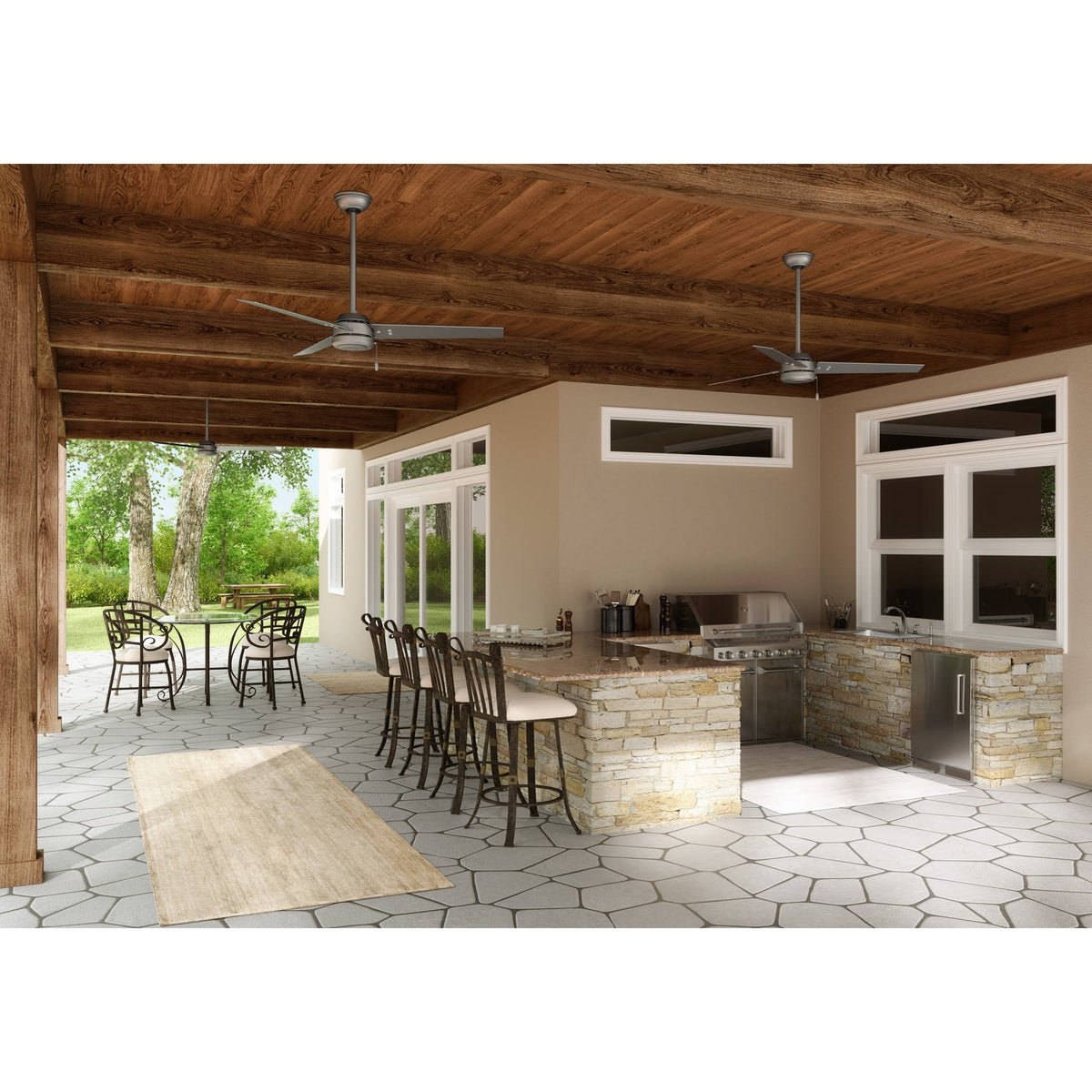 Fresh White Outdoor Ceiling Fan I542