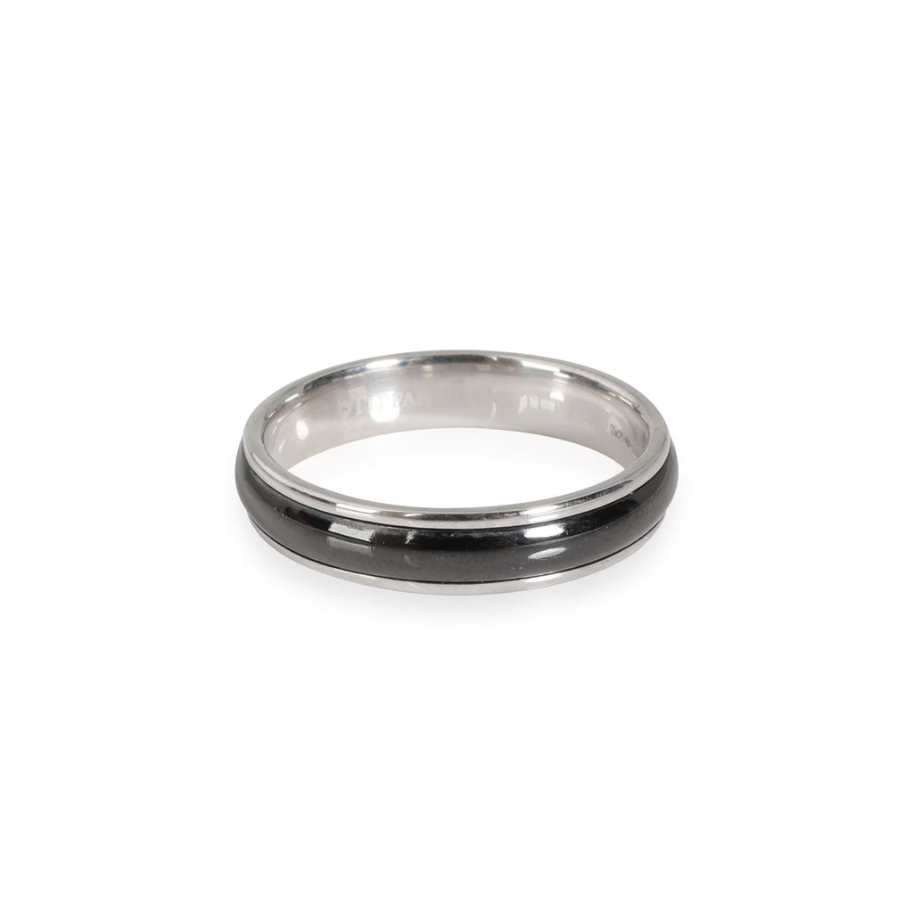 Black Titanium Wedding Band in 950 Platinum O280969