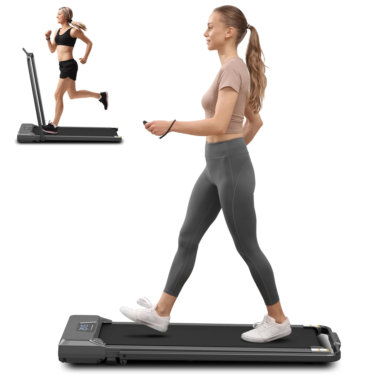 2 in 1 Folding Treadmill 7.5 MPH with Remote Control L949027