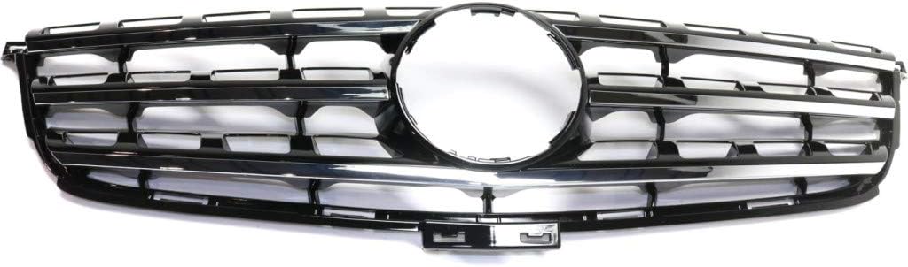 Black Plastic Grille Assembly with Chrome Molding C1995