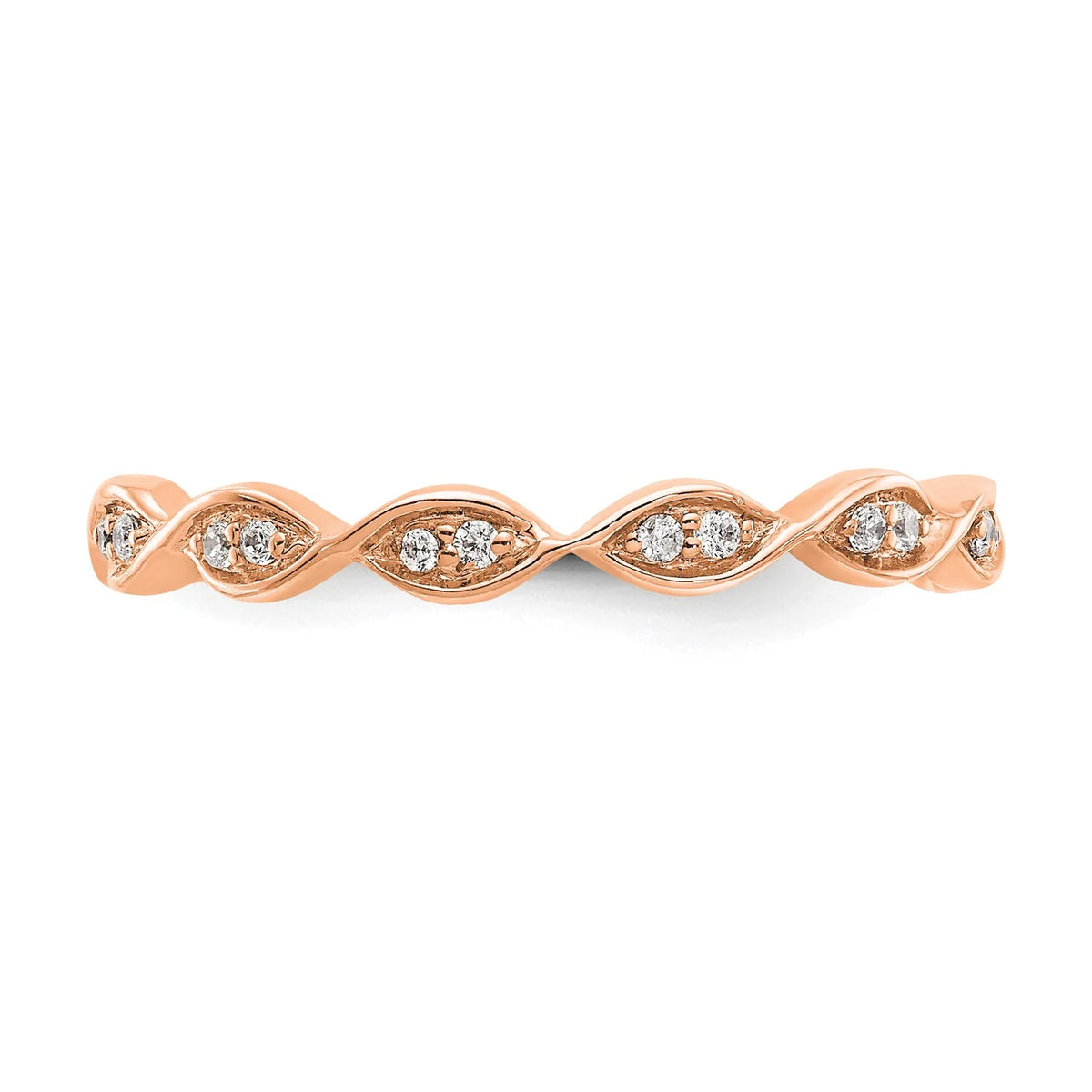 14k Rose Gold Diamond Eternity Wedding Band Ring Size 9 - 1/2 Ct. S373