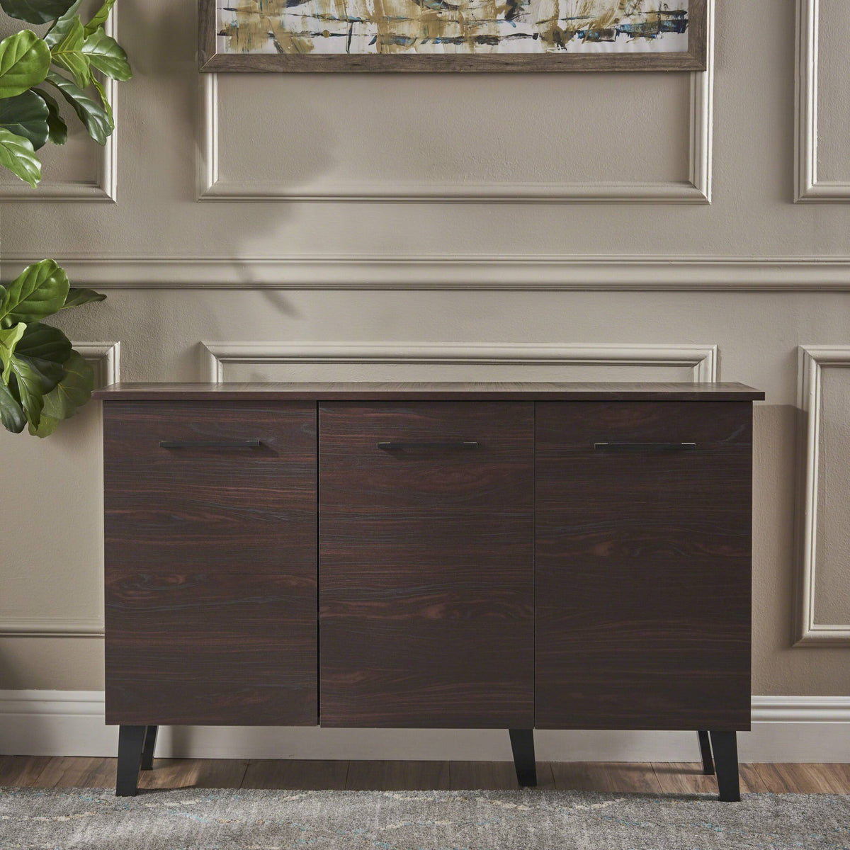 Gray Oak Fiberboard Cabinet P602
