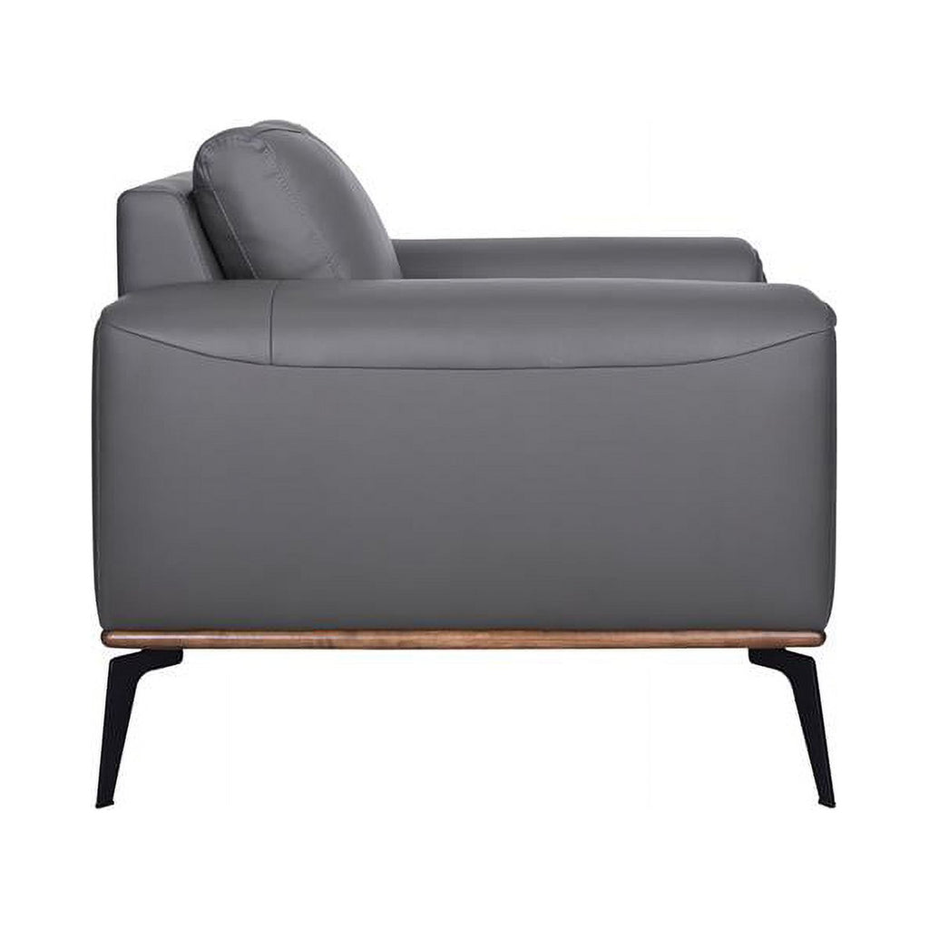 Gray Top Grain Leather Chair D622614