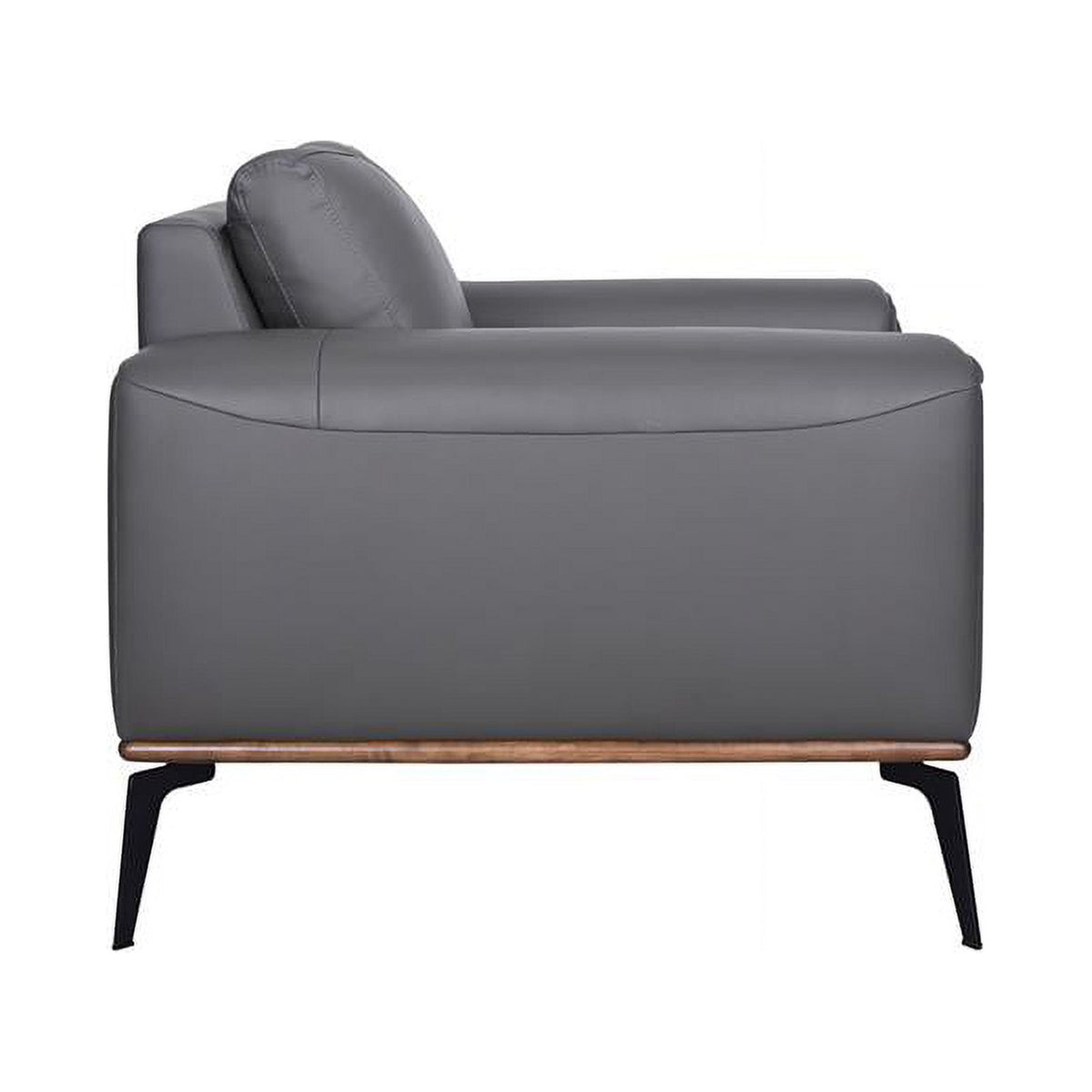 Gray Top Grain Leather Chair D622614