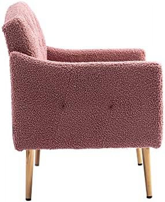 Velvet Accent Chair with Arms and Metal Legs U70939
