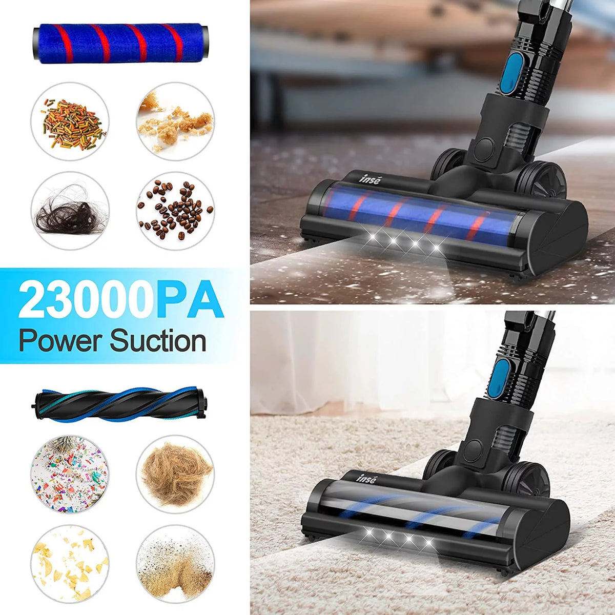Cordless Vacuum Cleaner with 2 Batteries F92195