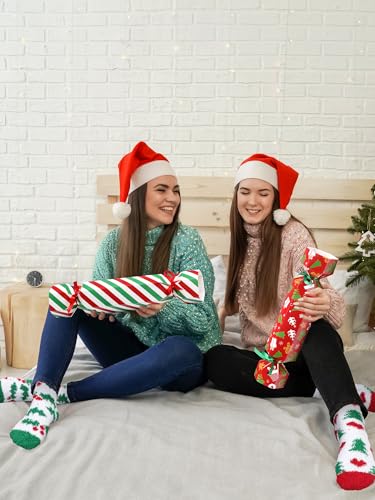 48 Pcs Fuzzy Christmas Socks and Candy Gift Boxes C736