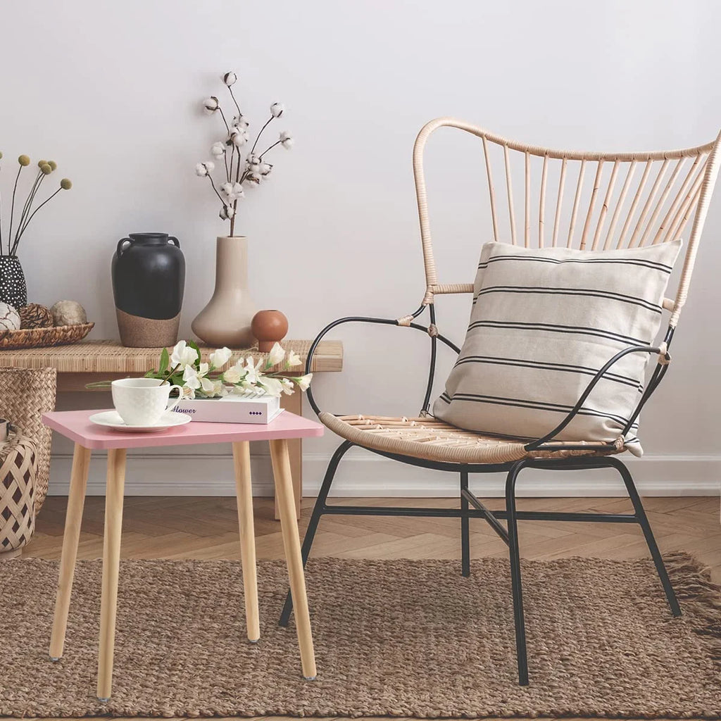 Small Pink Wooden Side Table Z87762