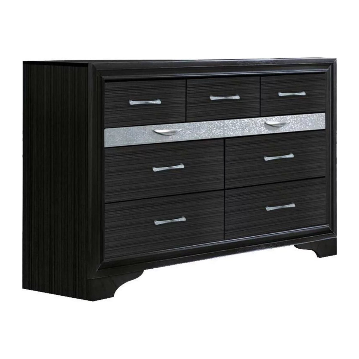 Two Tone Wooden Dresser With Nine Drawers G831
