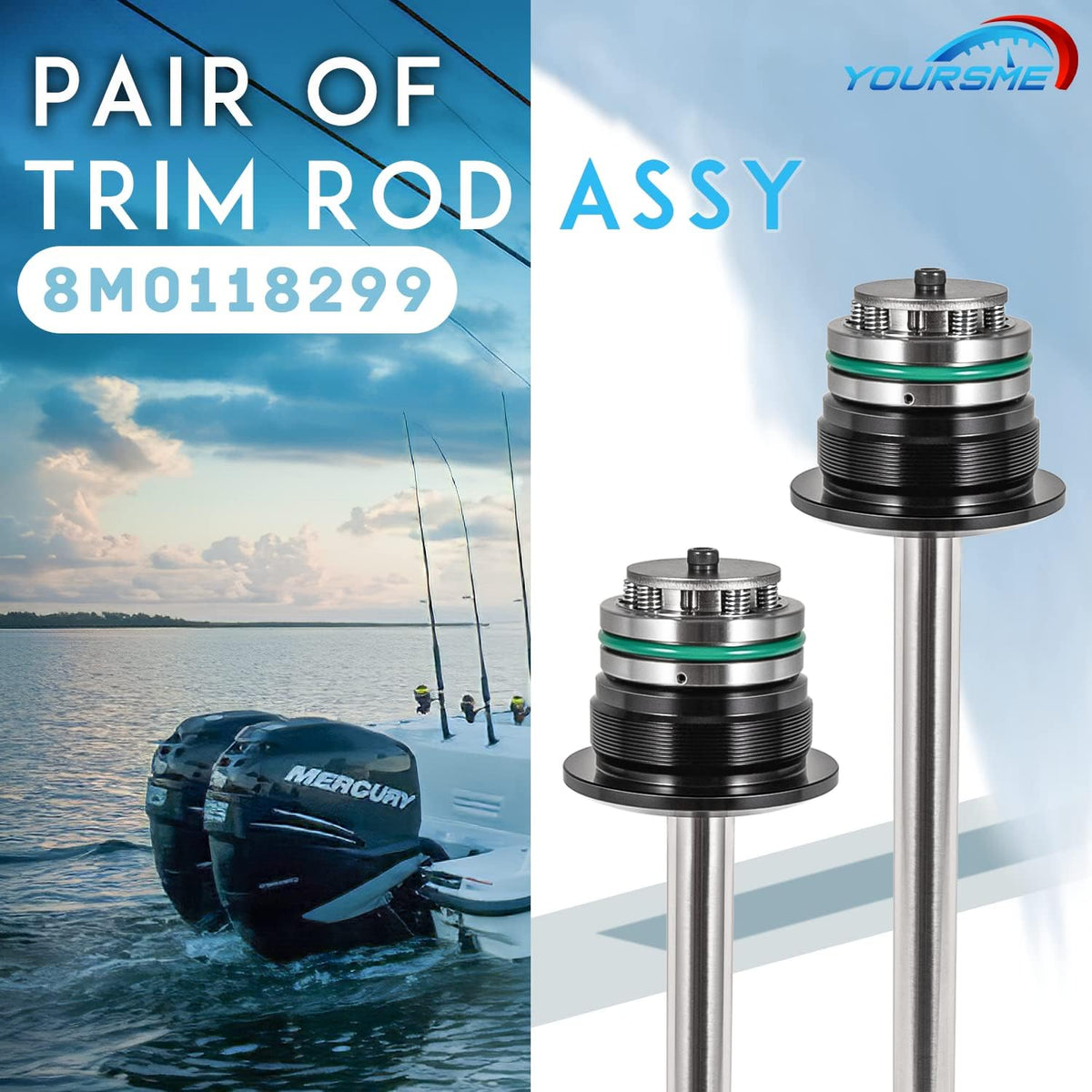 Trim Rod Assy Kit for Mercury Mariner Verado Engines 200-400HP U9616