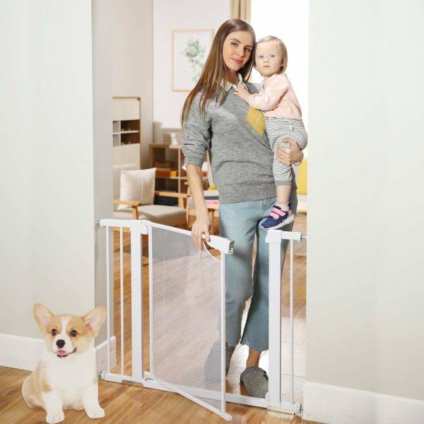 Metal Mesh Baby Gate Auto Close Safety Gate O49547