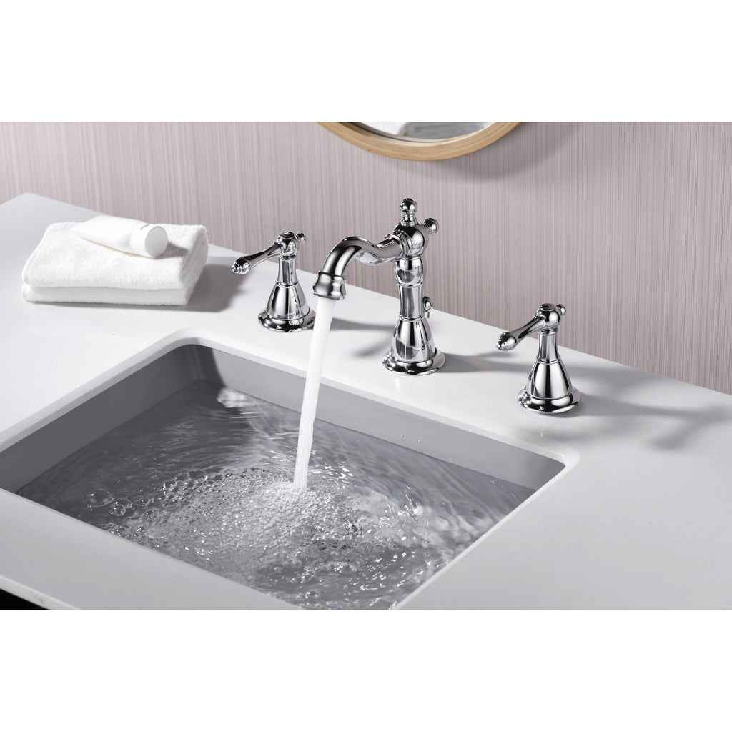 Chrome Two Handle Widespread Lavatory Faucet L225
