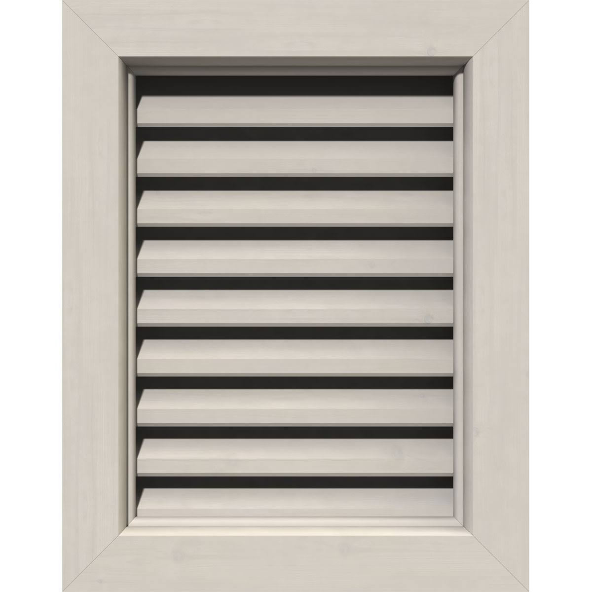 18 inch x 12 inch Vertical Gable Vent Primed Smooth Western Red Cedar K905