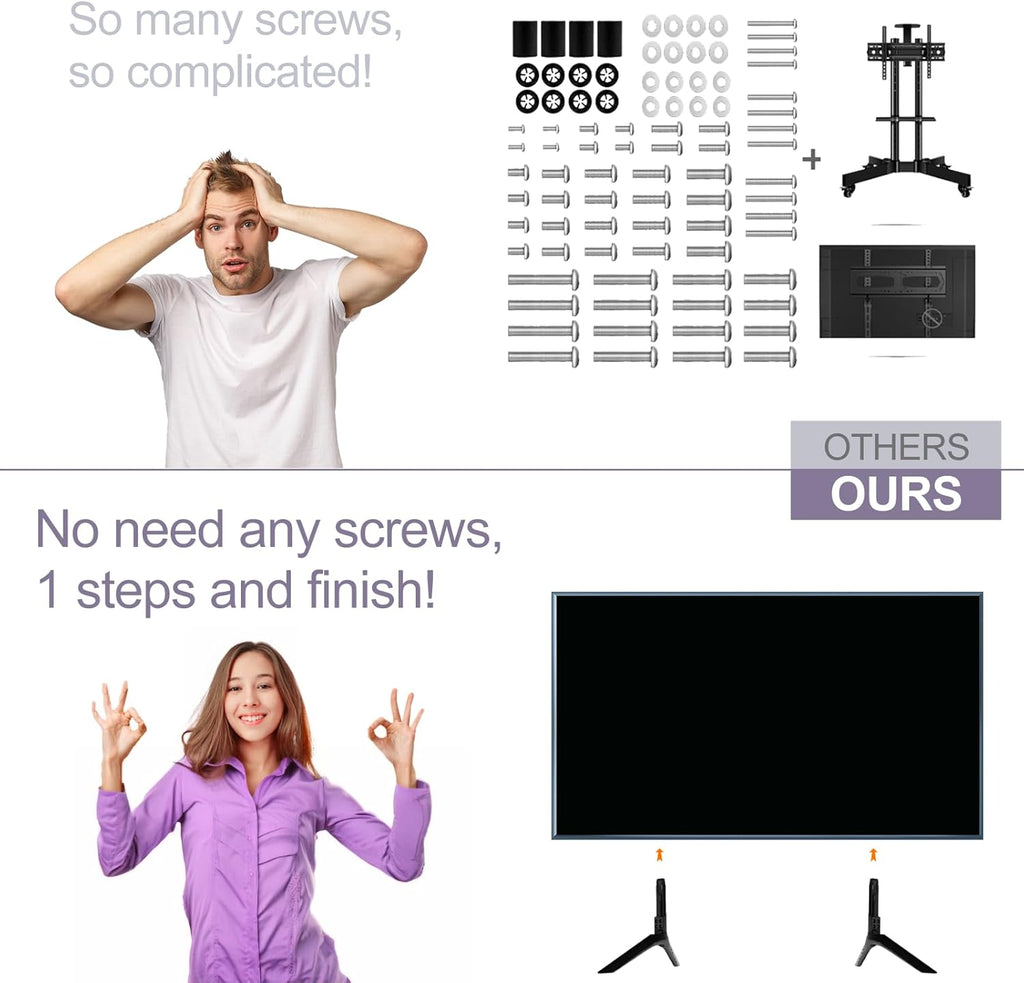 TV Legs Replacement Stand with Remote Holder C50290