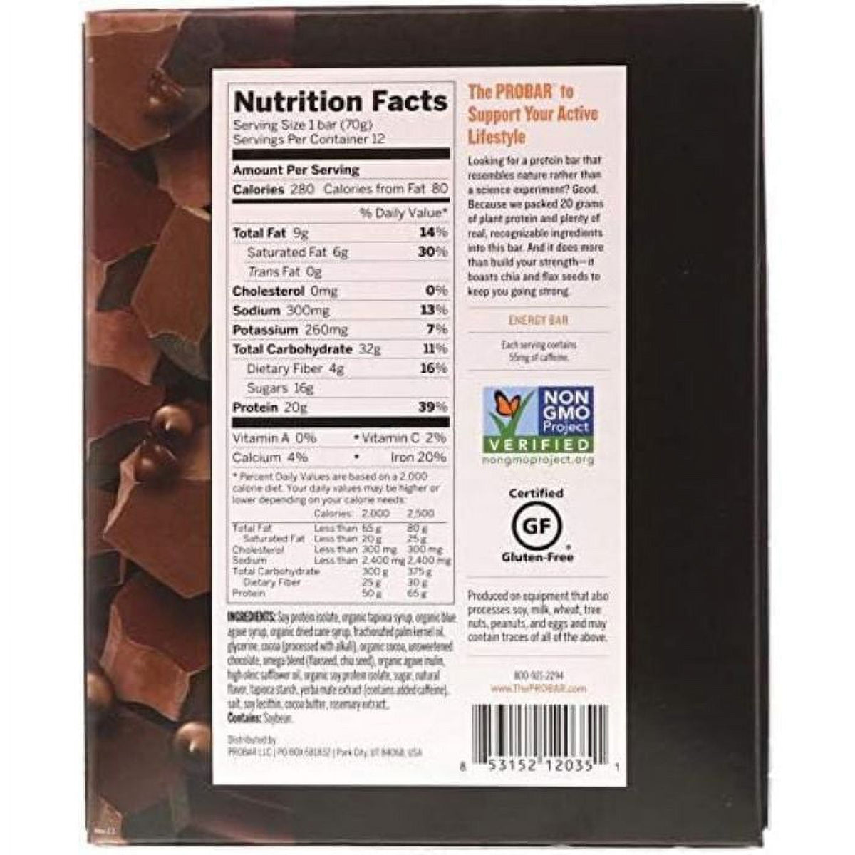 Choc Bliss Protein Bar 20G 2.46 OZ Pack of 12 Q371