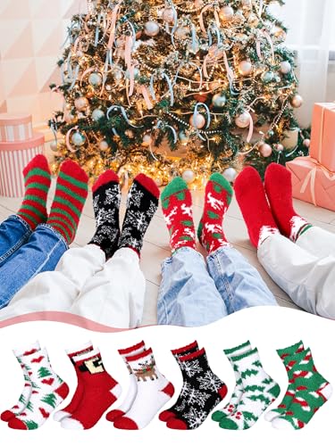 48 Pcs Fuzzy Christmas Socks and Candy Gift Boxes C736