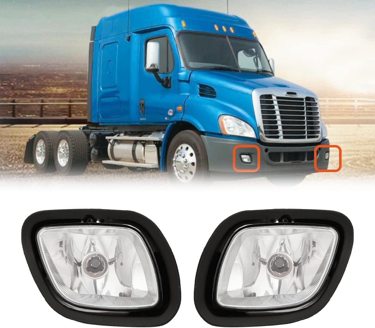 Front Fog Lights Lamps Assembly Pair Left and Right A5376