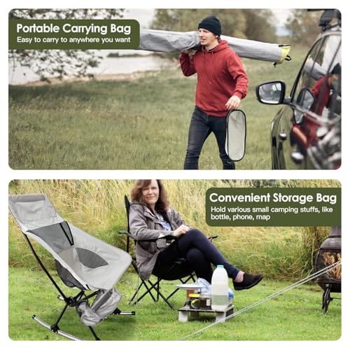Folding Rocking Camping Chair with Carrying Bag B17406