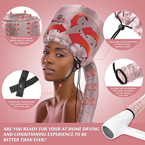 Adjustable Extra Large Pink Bonnet Hair Dryer Attachment X46640