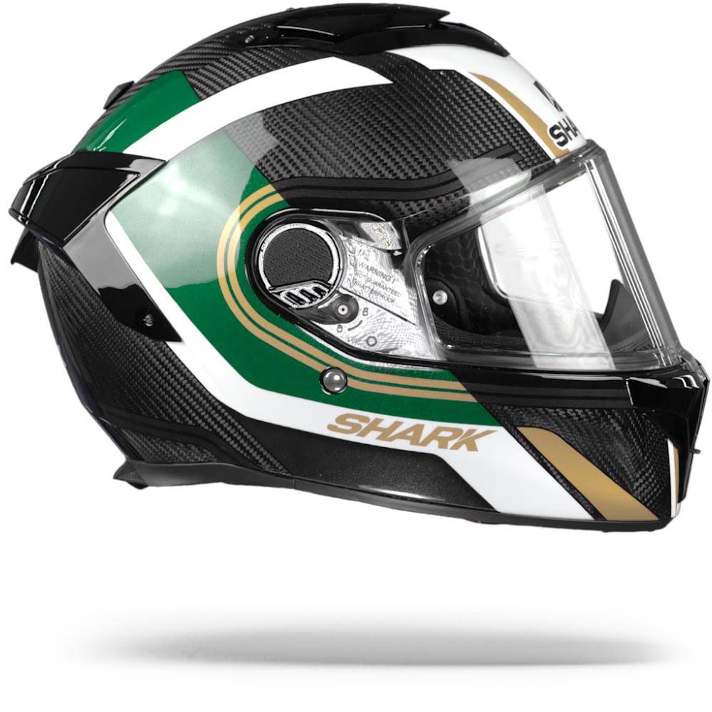 Carbon Green Gold Motorcycle Helmet P63917