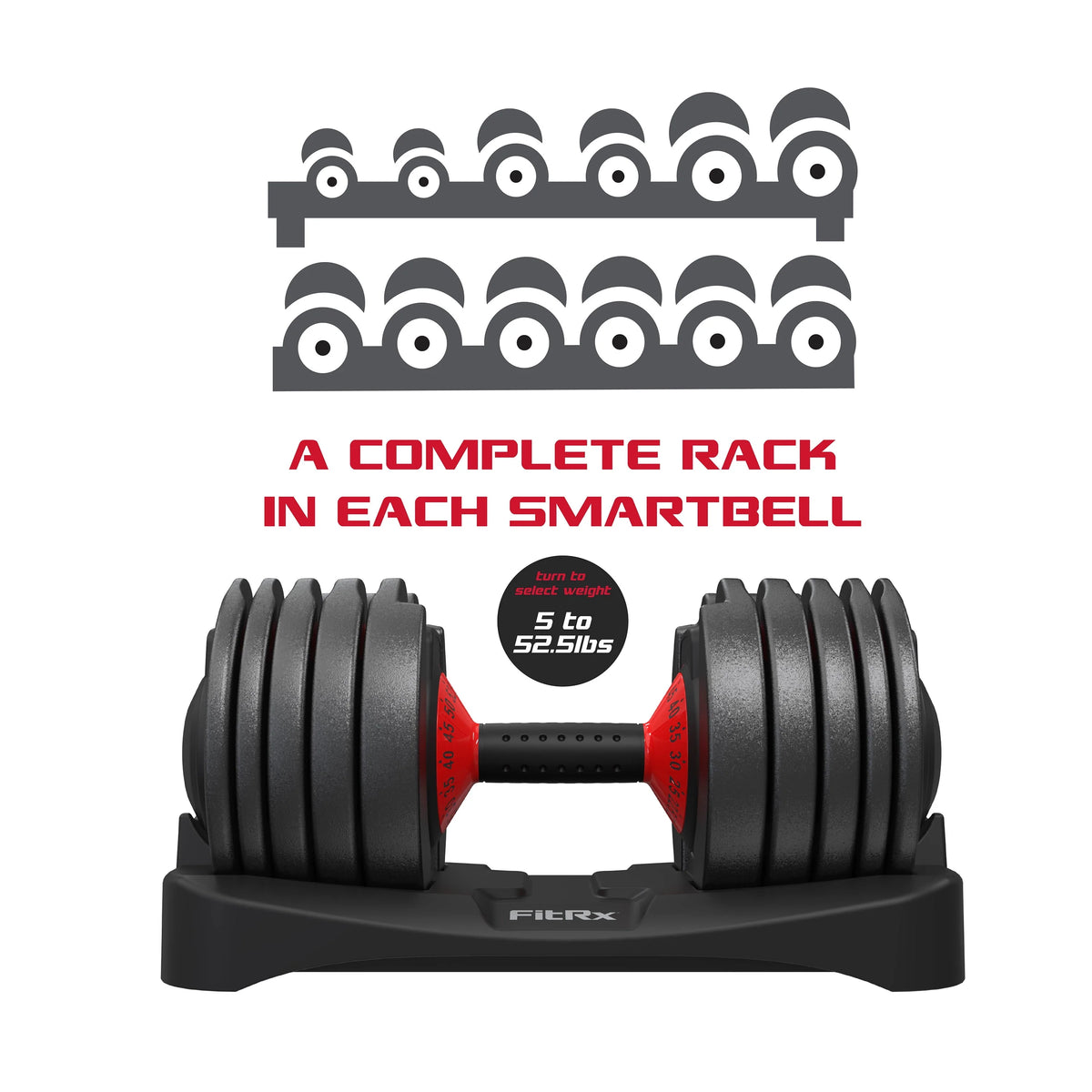 Adjustable Dumbbell 5-52.5 lbs Black Y406