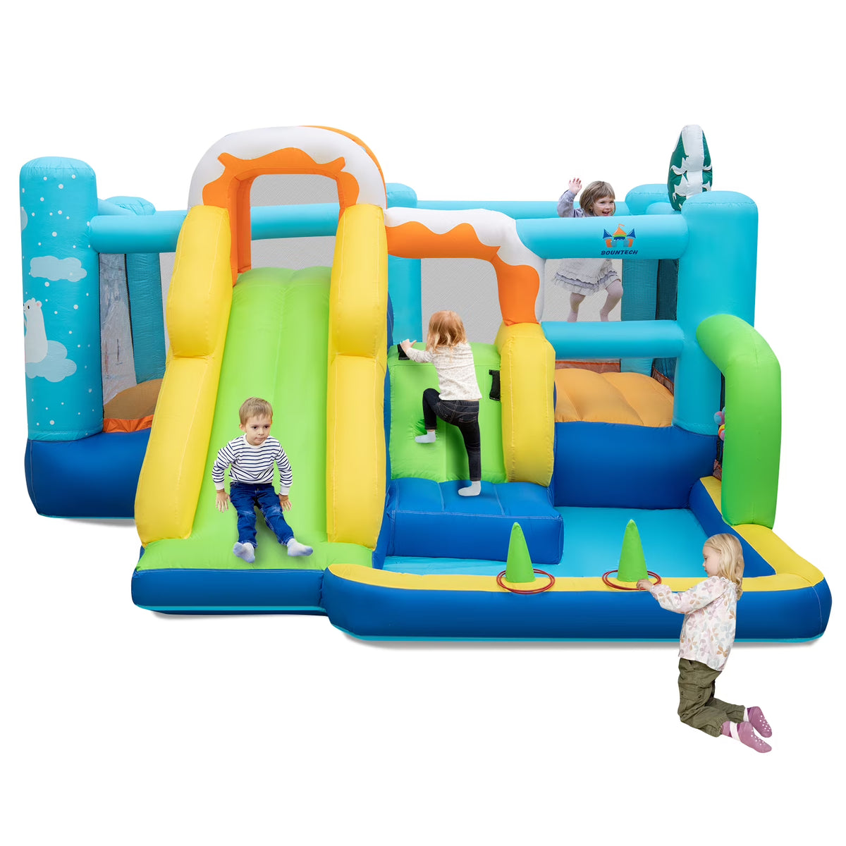 7-in-1 Kids Inflatable Bounce Castle B57747