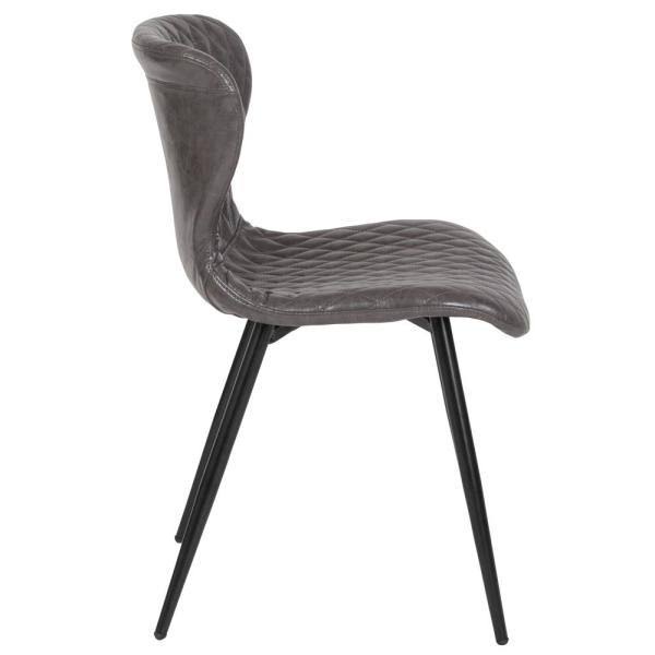 Gray Vinyl Office Desk Chair T452028