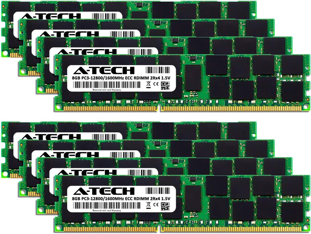 64GB ECC Registered DDR3 1600MHz 240-Pin DIMM RAM Kit (4 x 16GB) R8847