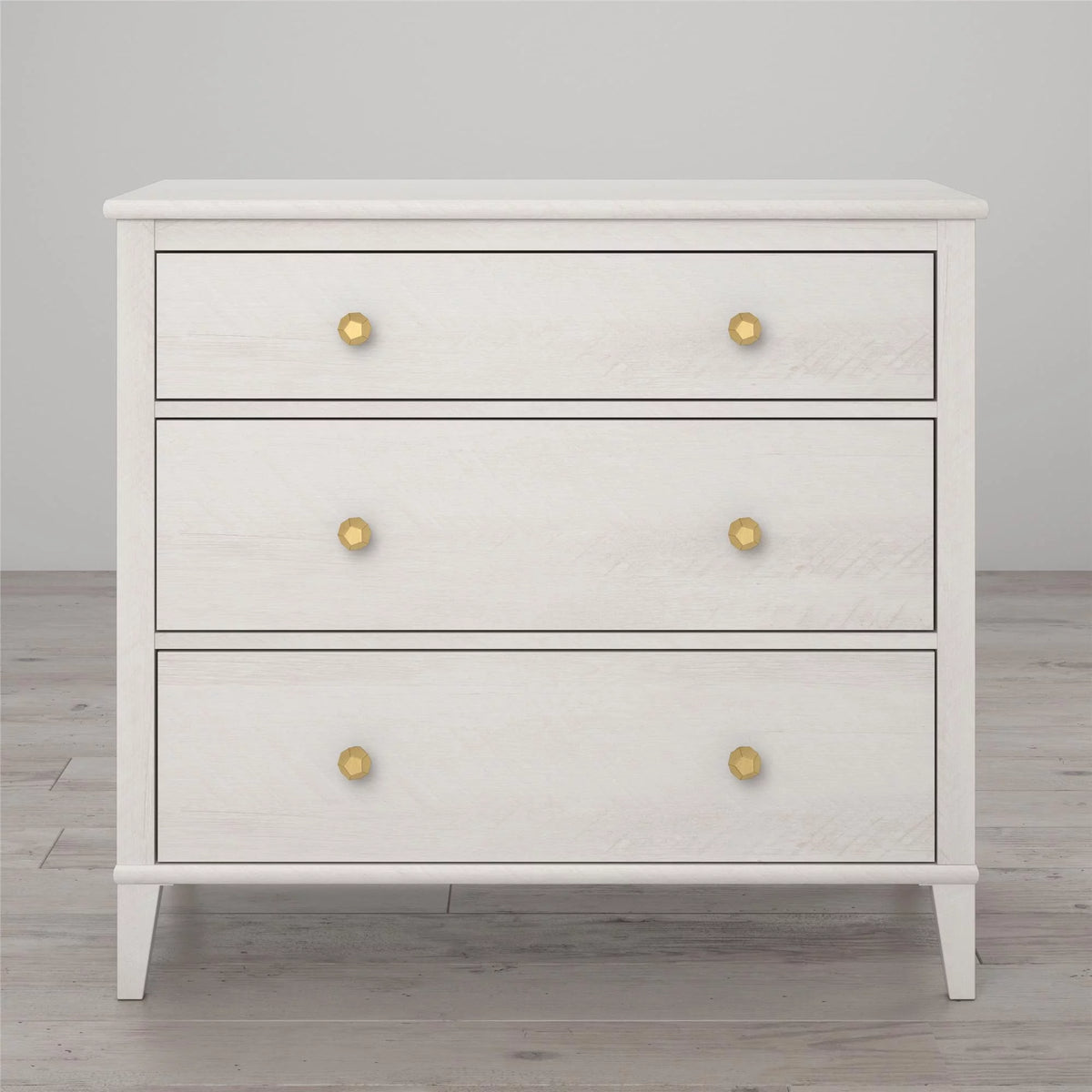 White 3 Drawer Dresser J739