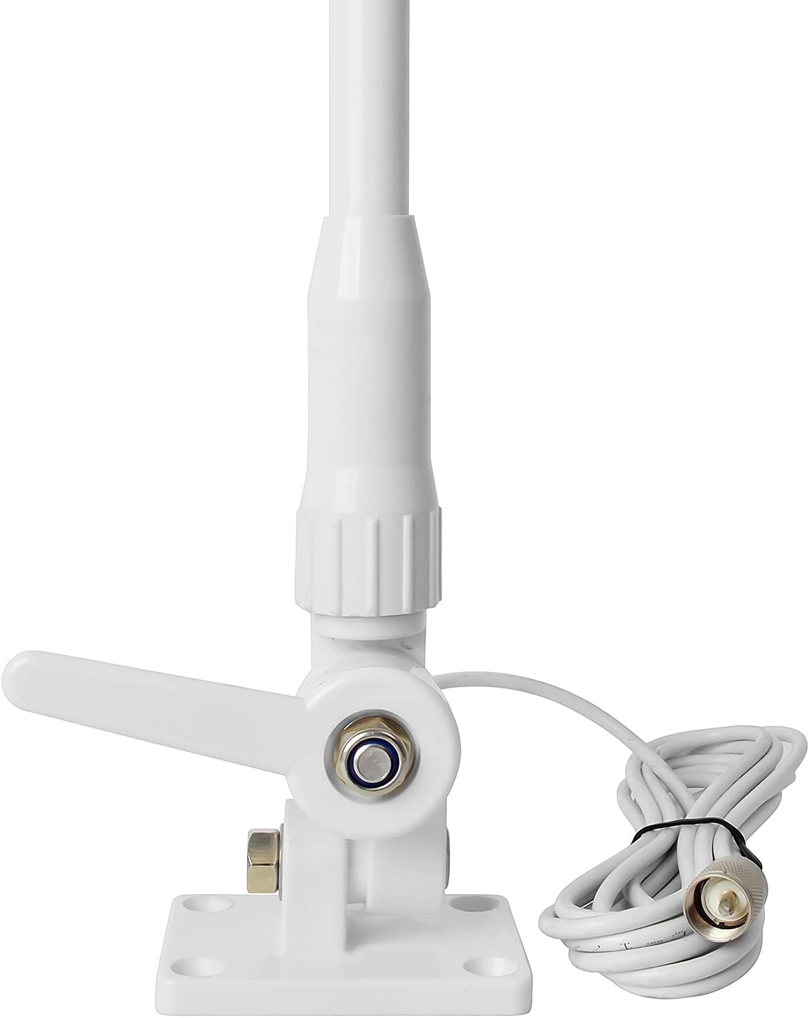 White 43inches 3dBi Marine Boat Fiberglass Antenna Pack of 2 B483470