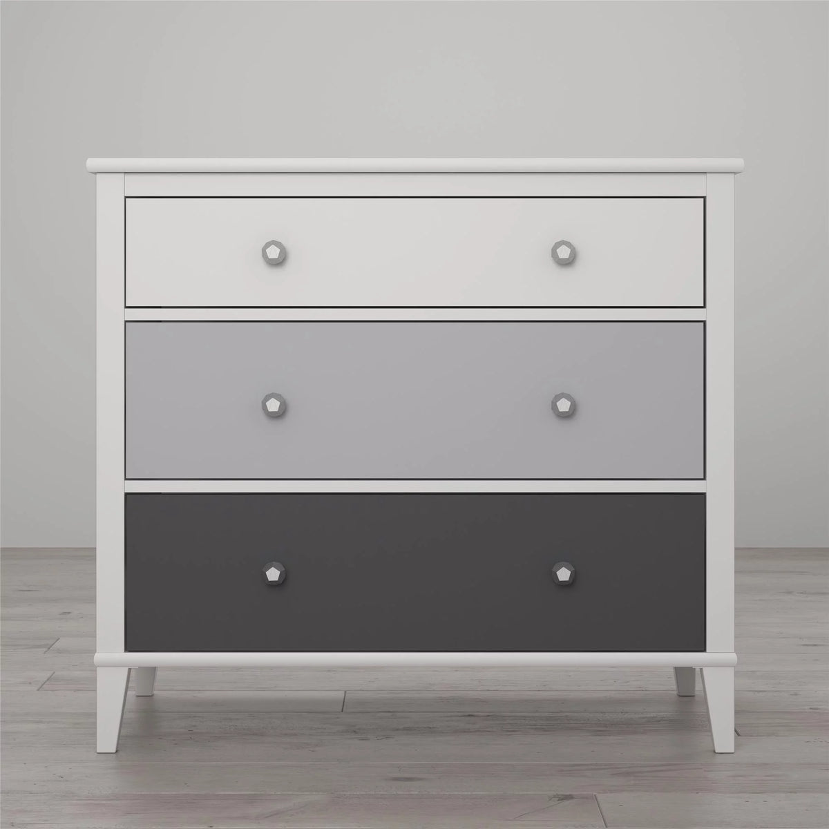White 3 Drawer Dresser J739