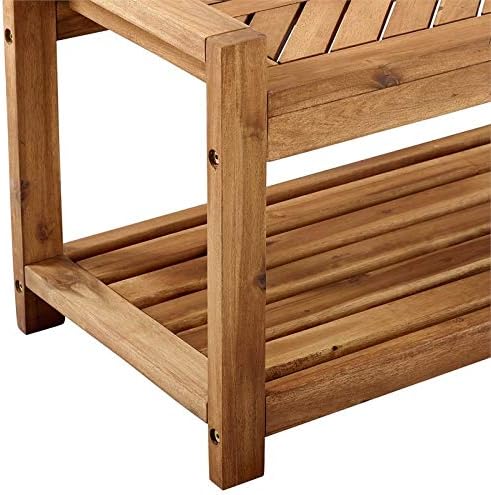 48 Chevron Acacia Wood Patio Storage Bench D7962