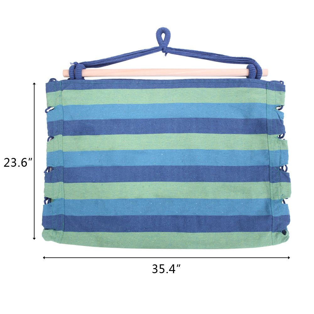 Portable Hammock Chair Porch Swing Camping Blue Strip G189107