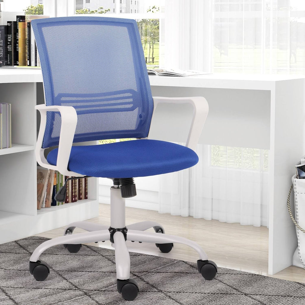 Blue Adjustable Desk Chair with Swivel Casters W42237