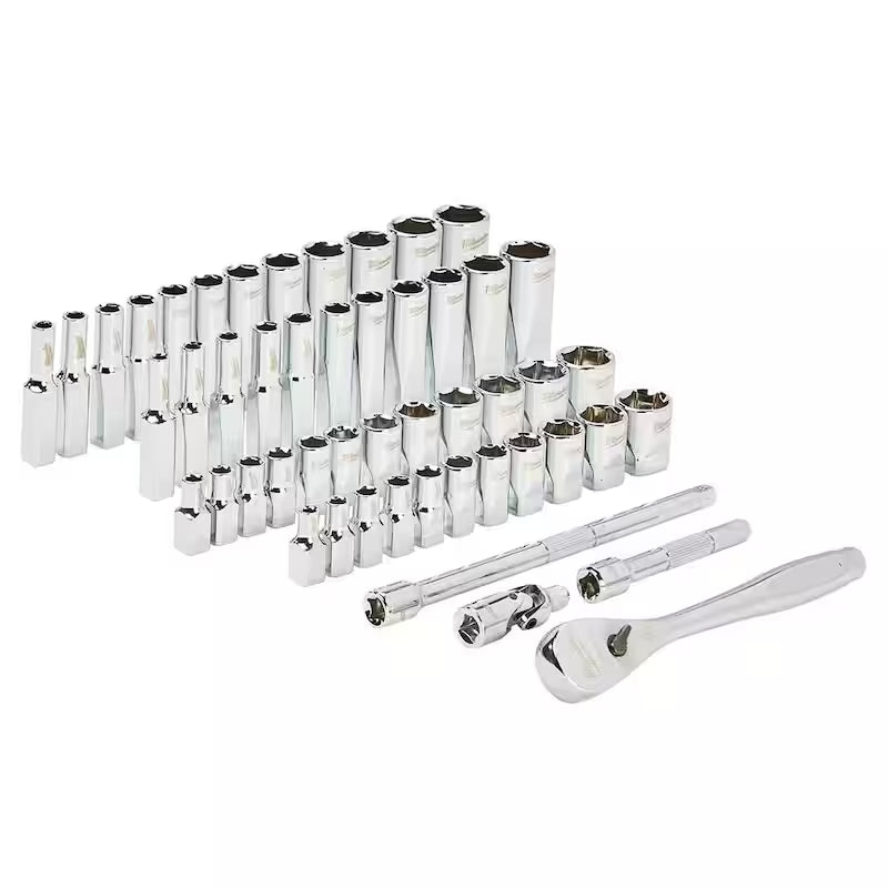 1/4 in. Drive SAE/Metric Ratchet and Socket Mechanics Tool Set (51-Piece) M30923