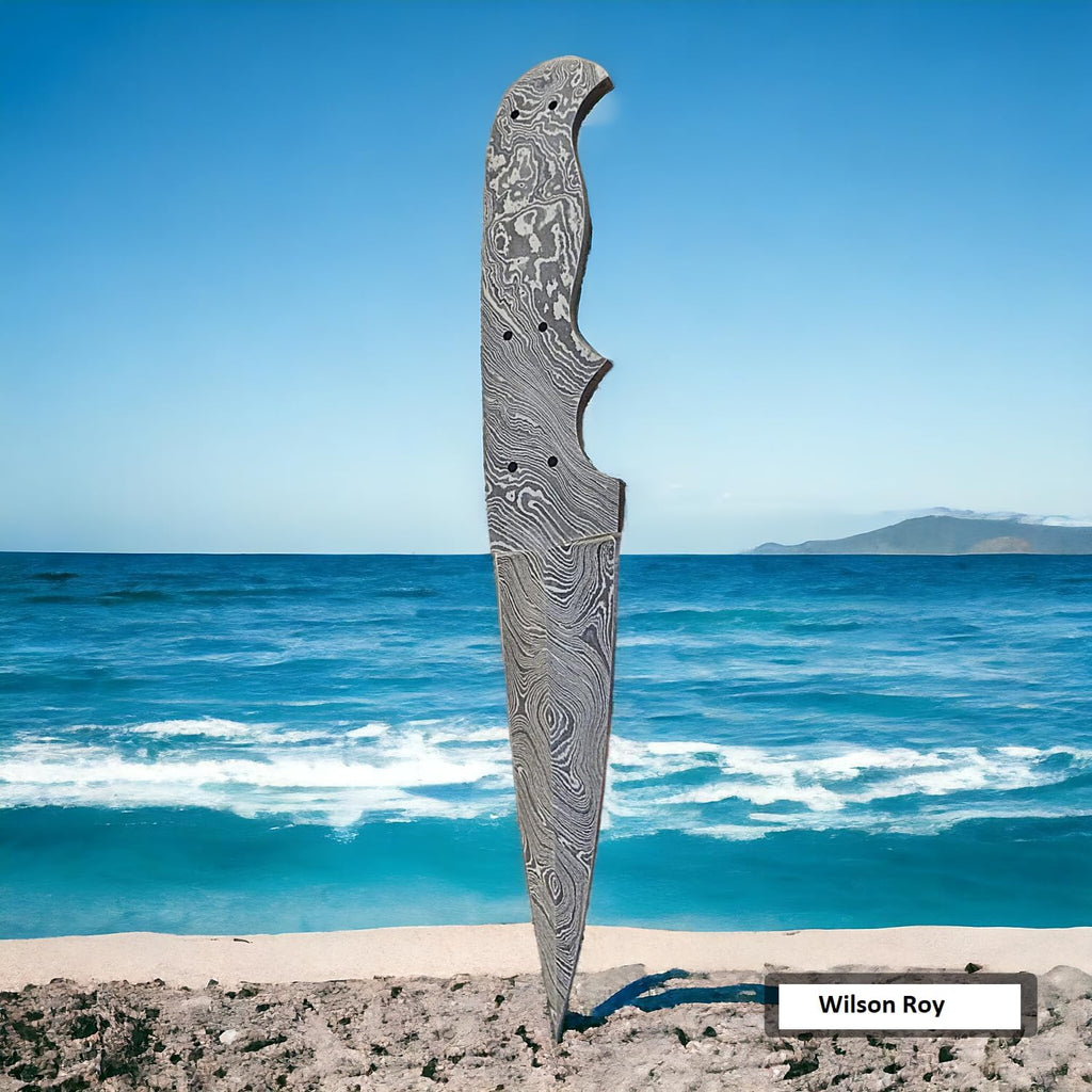 Damascus steel Full Tang Blank Blade Knife S338
