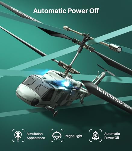 Military RC Helicopter with LED Light S4004