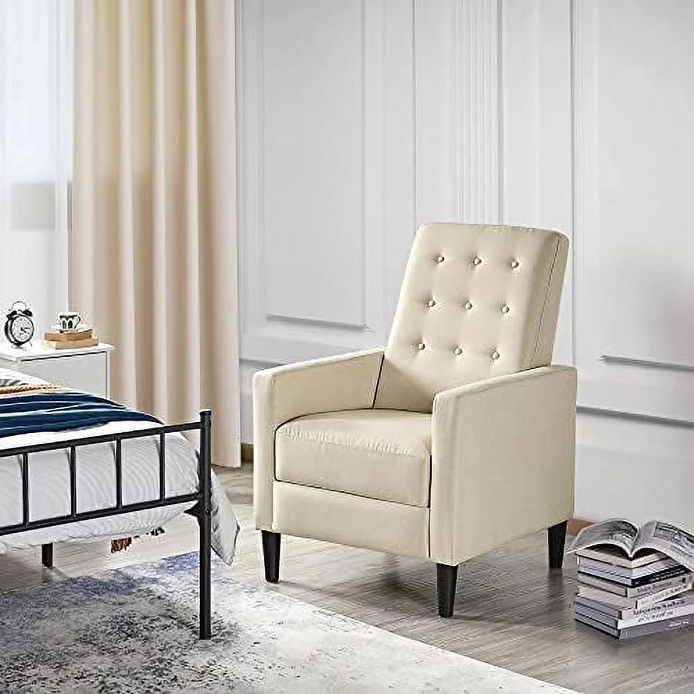 Fabric Recliner Chair with Thicker Seat Cushion Pocket Spring J615