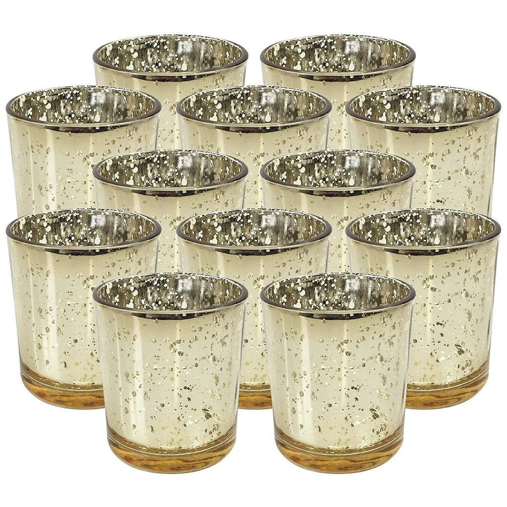 Mercury Glass Votive Candle Holders Set of 12 J8555