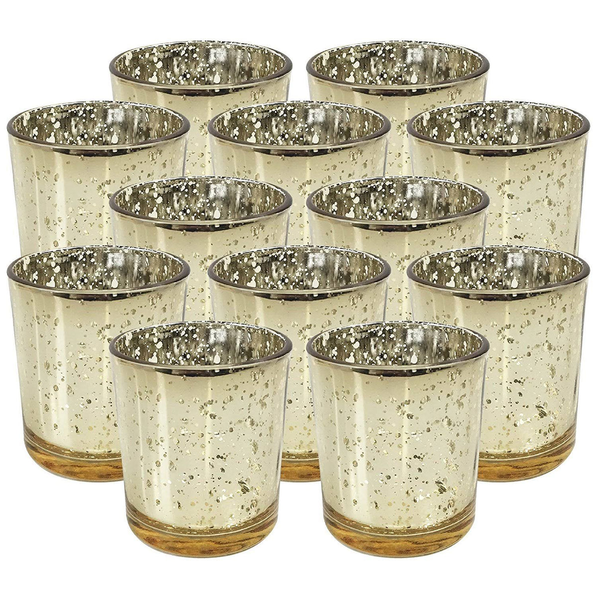Mercury Glass Votive Candle Holders Set of 12 J8555