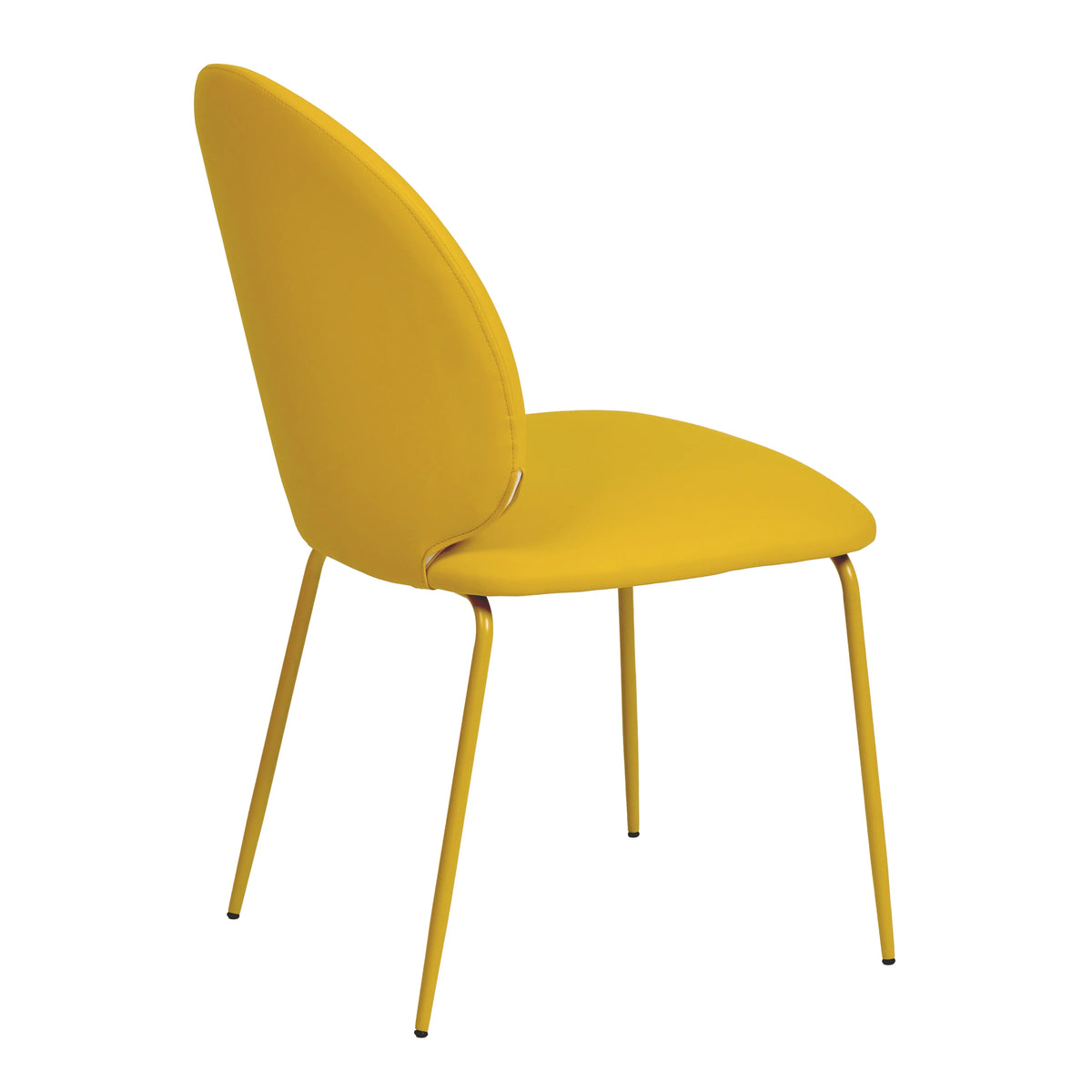 Yellow Vegan Leather Kitchen Chairs Set of 2 H299963