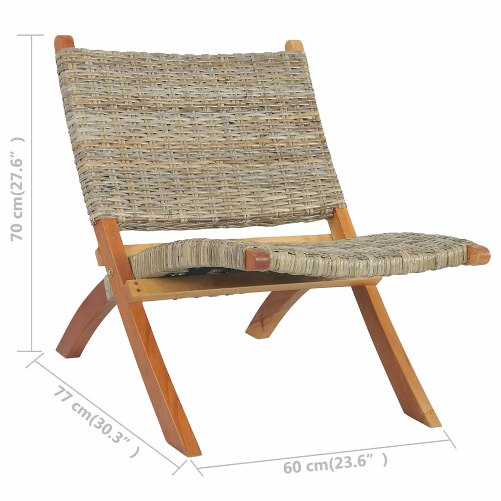 Kubu Rattan Mahogany Wood Frame Chair W1392