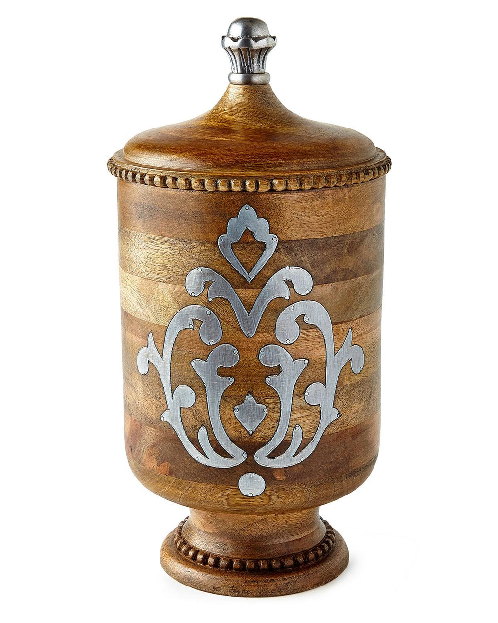 Large Wood and Metal Canister O65953
