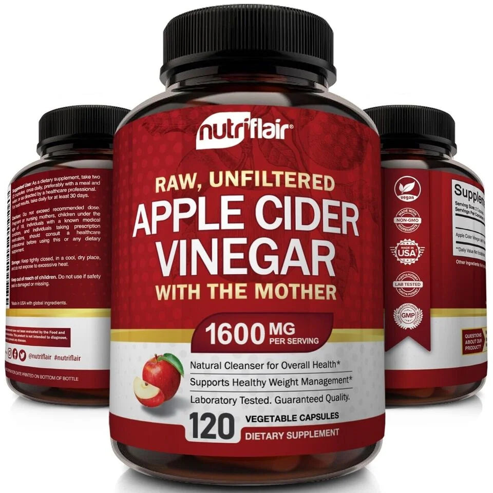 1600mg 120 Capsule Apple Cider Vinegar Capsules C52322