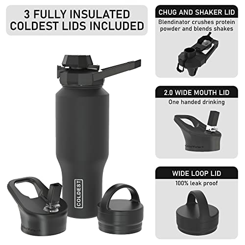 46 oz Vacuum Insulated Stainless Steel Water Bottle with Handle I410