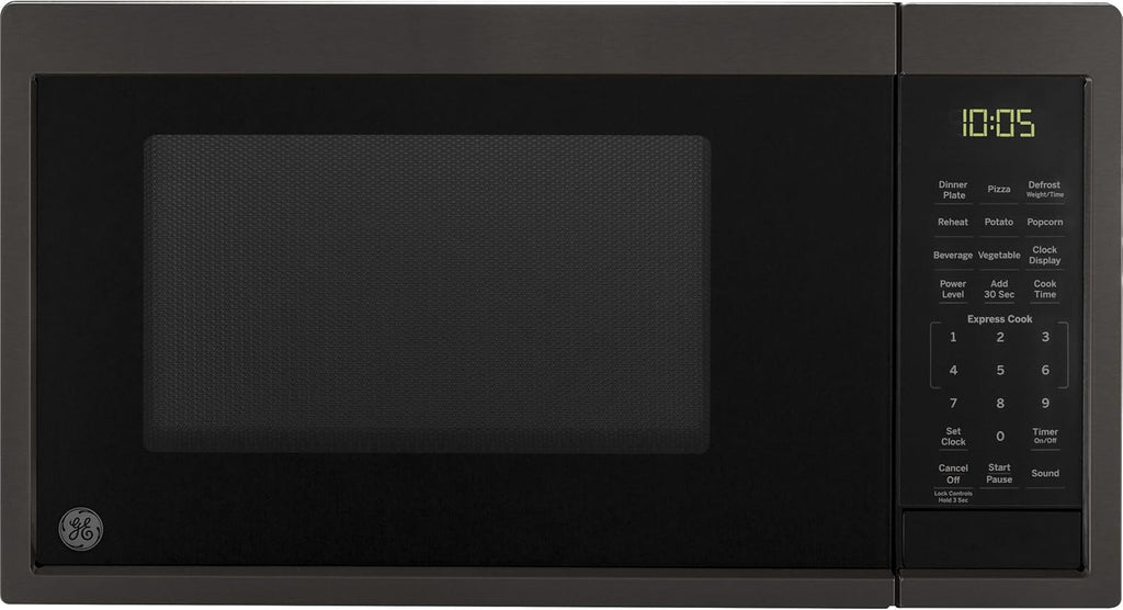 0.9 Cubic Feet 900 Watts Black Stainless Steel Microwave Oven C1297
