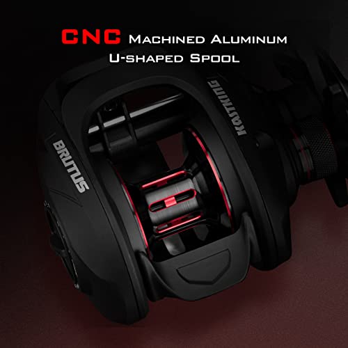 Graphite Frame Baitcasting Fishing Reel, 7.2:1 Gear Ratio, 17.6LB Carbon Fiber Drag C343