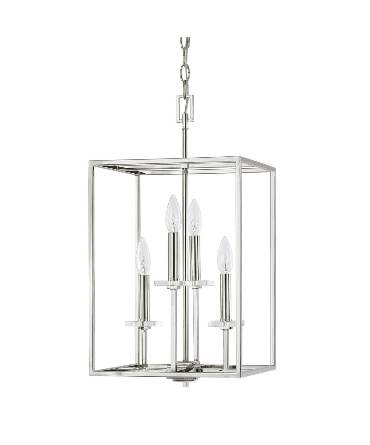 4 Light Polished Nickel Foyer Light F3901